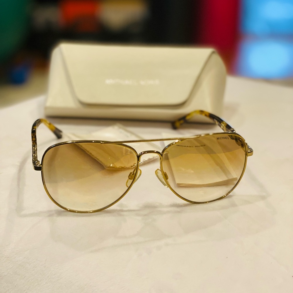 Michael Kors Gold Aviator Glasses